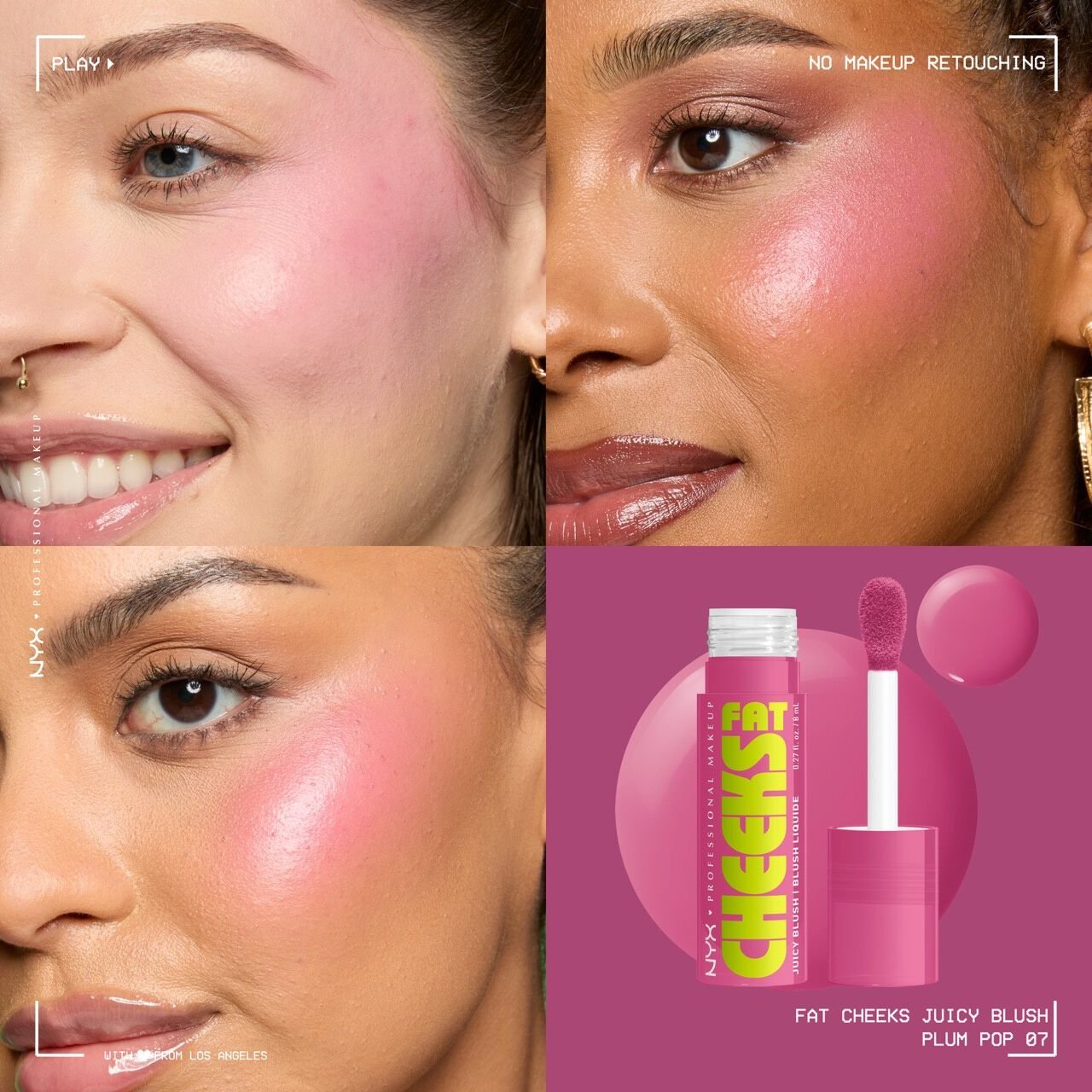 NYX - Fat Cheeks - Blush liquide hydratant - 07 Plum Pop – Image 2